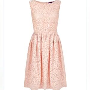 French Connection Sprinkle Lace Dress baby pink size 4
